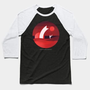 Minimalist Arrakis, Red Sunrise Baseball T-Shirt